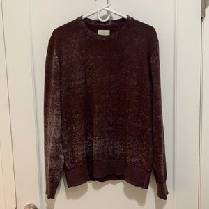 Maroon cotton/cashmere blend sweater LIKE NEW